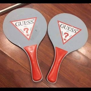 guess jeans vintage paddles ping pong